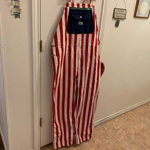 Liberty overalls NWOT 46x30, red, white & blue